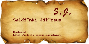 Salánki Józsua névjegykártya